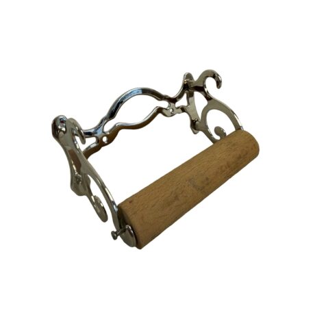 VBP1088 Antique c1905 Art Brass Nickel Plated Brass Toilet Paper Holder Restored