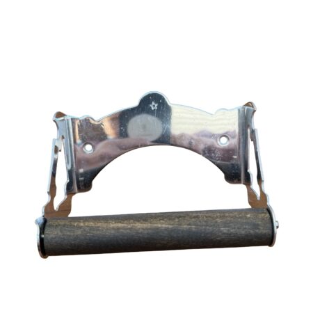 VBP1064 Vintage Nickel Plated Brass Toilet Paper Holder with Star Mark Restored