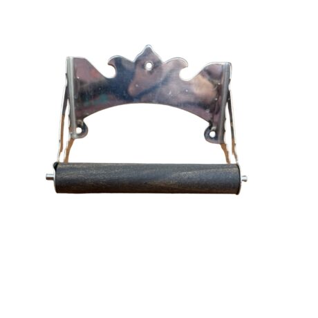 VBP1091 Vintage Nickel Plated Ornate Toilet Paper Holder Unmarked Restored