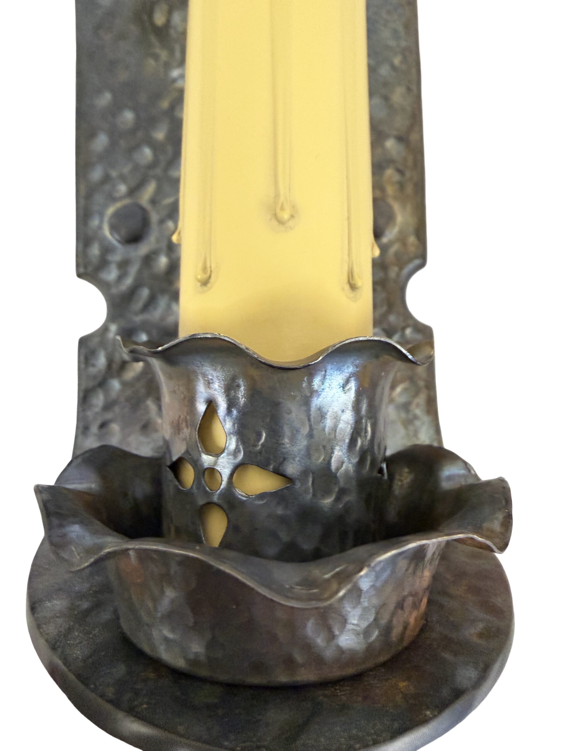 VL1301 Hammered Bronze c1910 Craftsman Shapiro & Aronson Sconces Restored Quantity! - Image 3