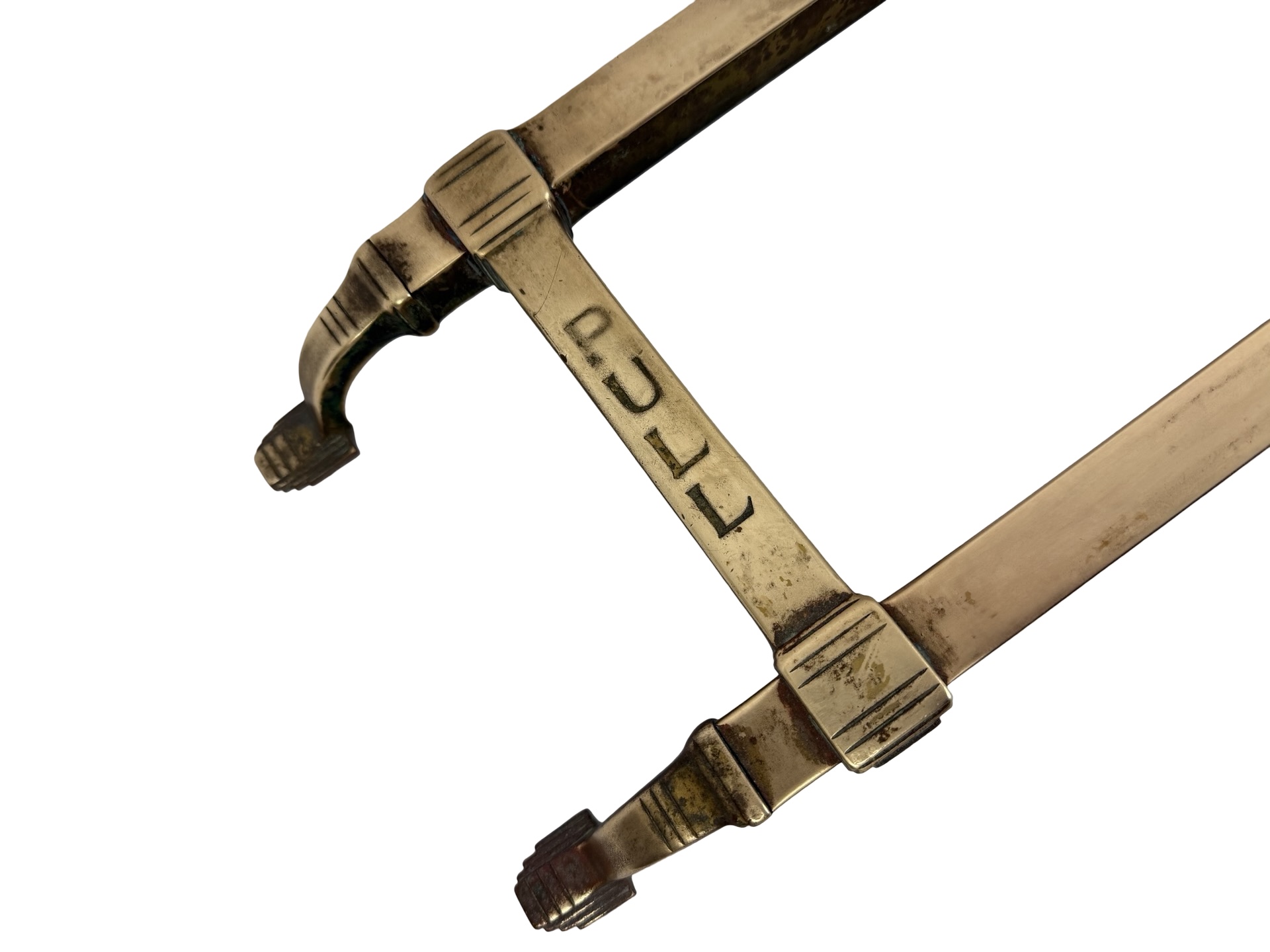 AH1038 Antique c1929 Bronze Commercial Door Pull Bars Minnesota Building St. Paul Restored Quantity! - Image 3