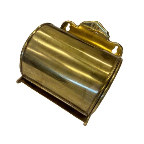 VBP1094 Antique c1908 Victorian L Wolff RARE Brass Can Toilet Paper Holder Original
