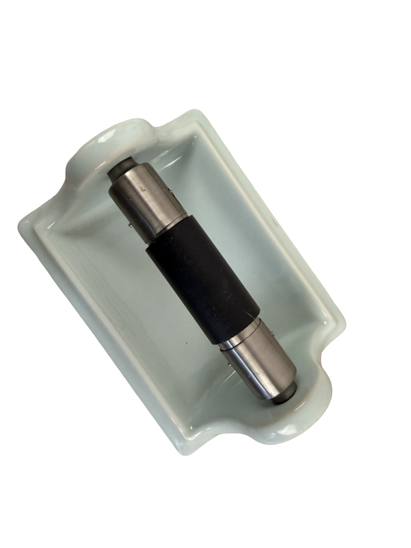 VBP1095 Vintage Mid Century c1940 Blue Porcelain Bathroom Accessories Restored - Image 2