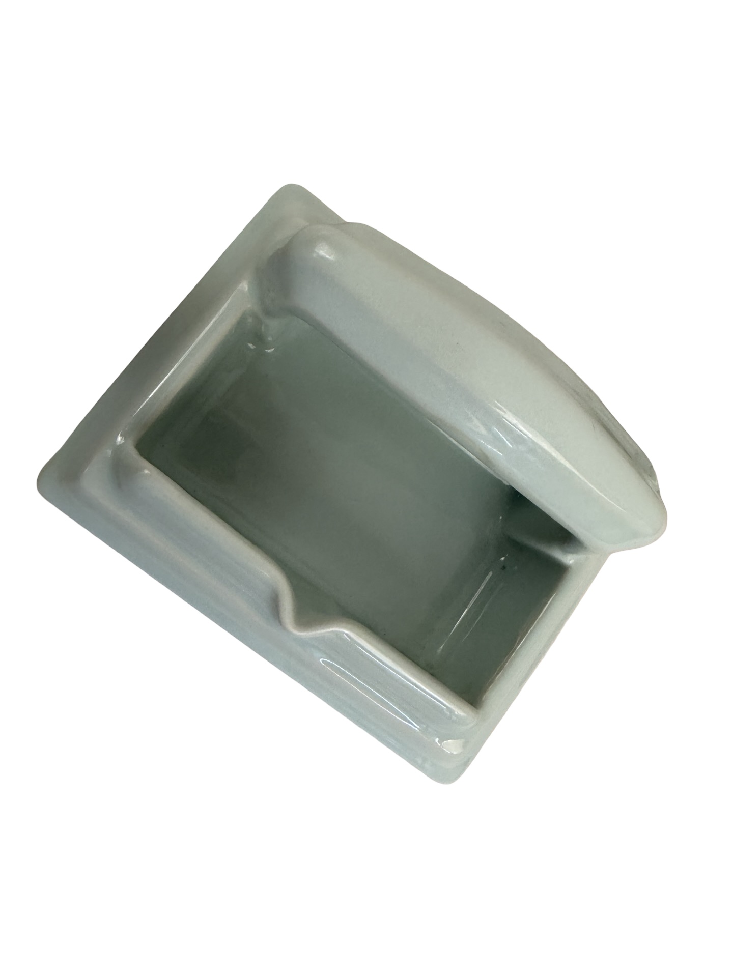 VBP1095 Vintage Mid Century c1940 Blue Porcelain Bathroom Accessories Restored - Image 3