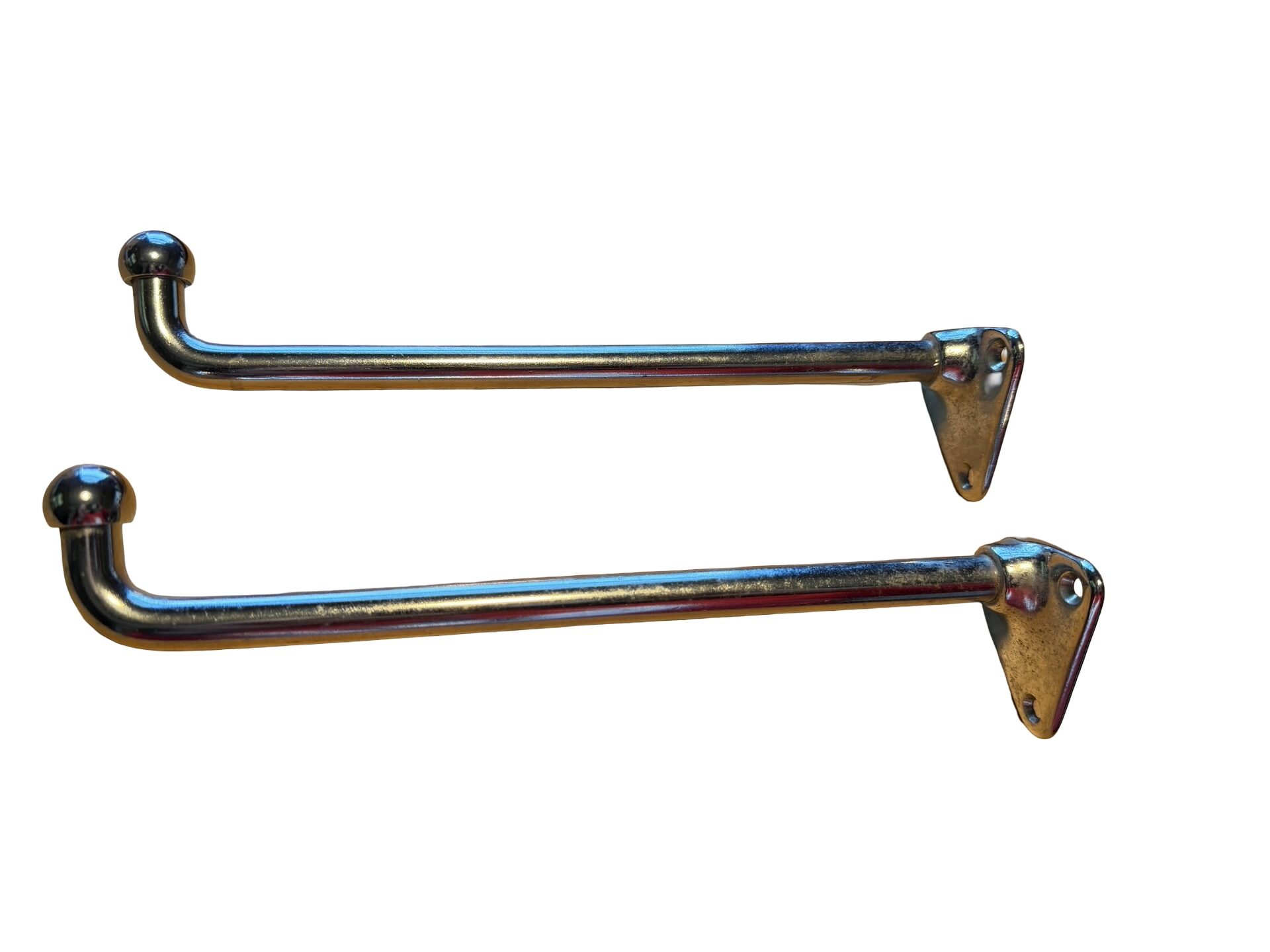 VBP1092 Antique c1905 Nickel Plated Wall Mount 10 in. Robe Towel Hook Pullman - Image 2