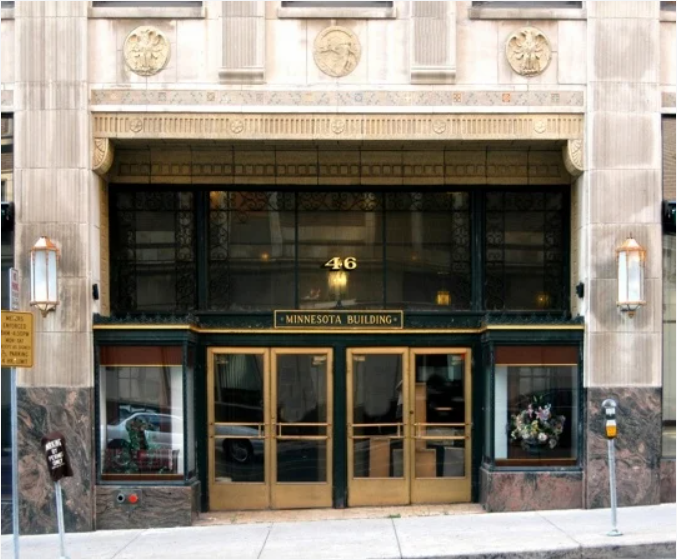 AH1038 Antique c1929 Bronze Commercial Door Pull Bars Minnesota Building St. Paul Restored Quantity! - Image 7