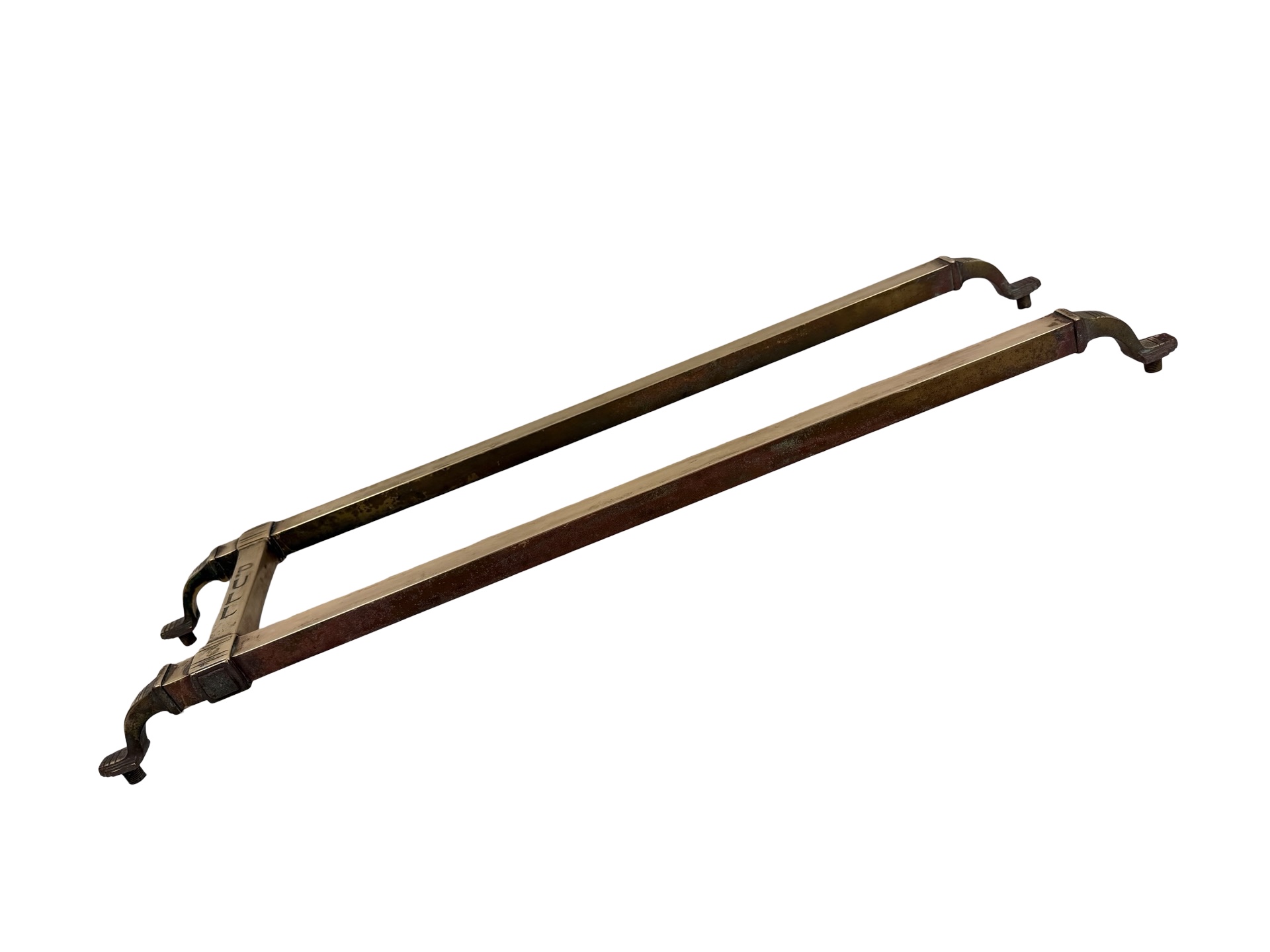 AH1038 Antique c1929 Bronze Commercial Door Pull Bars Minnesota Building St. Paul Restored Quantity! - Image 2