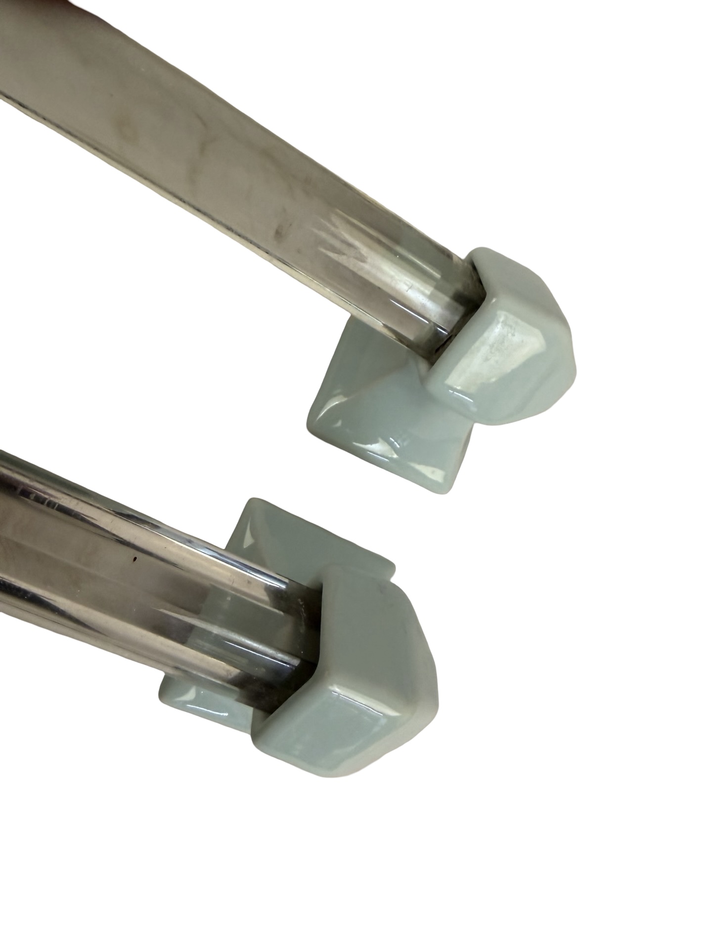 VBP1095 Vintage Mid Century c1940 Blue Porcelain Bathroom Accessories Restored - Image 4