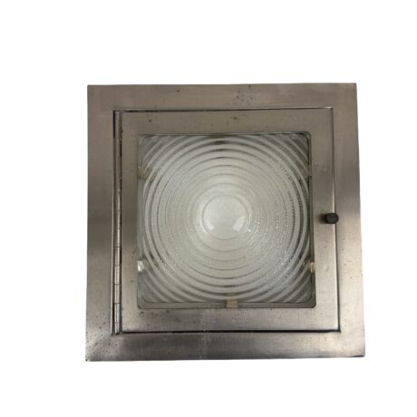 VL1353 Vintage Mid Century Pyrex Concentrating Lenslite Lens Cover Chrome Frame