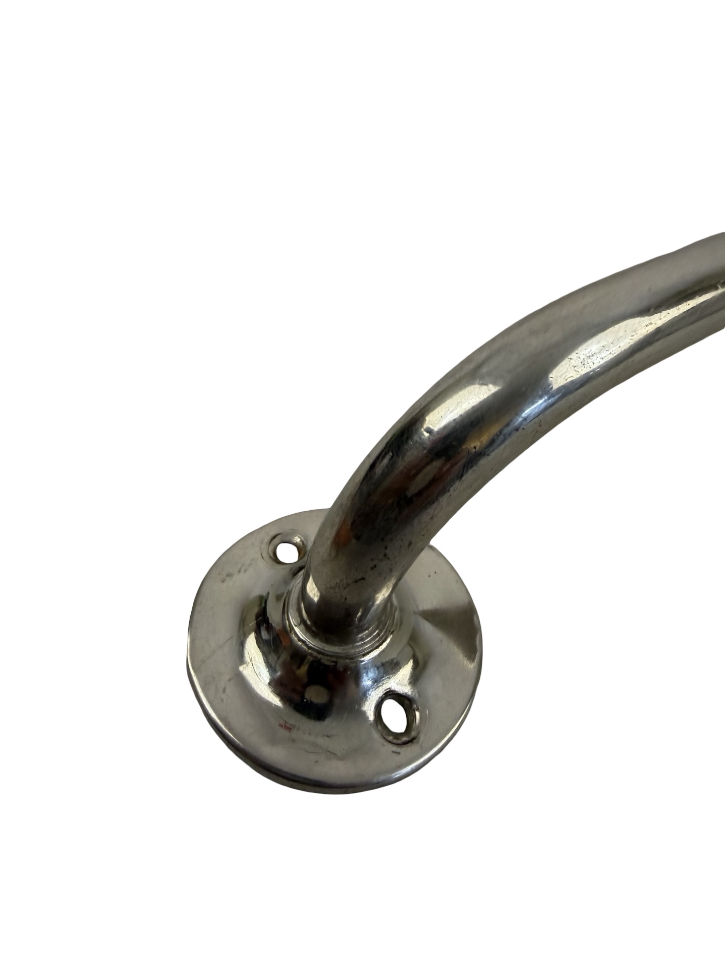 VBP1105 Antique c1910 One-Piece Nickel Plated Brass Towel Bar 32 in. Oversized - Image 2