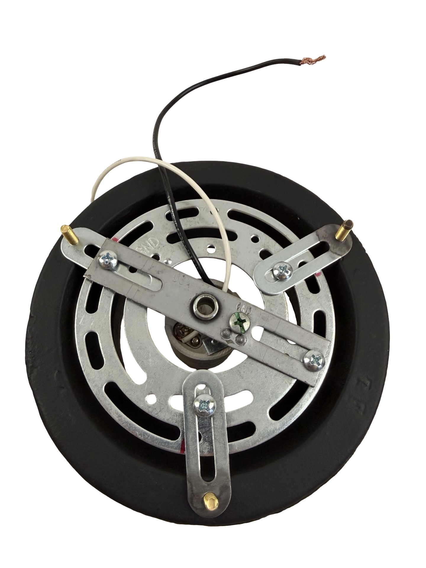 VL1324 Vintage c1930 Semi-Flush Mount Ceiling Light Prismatic Shade MINT - Image 6