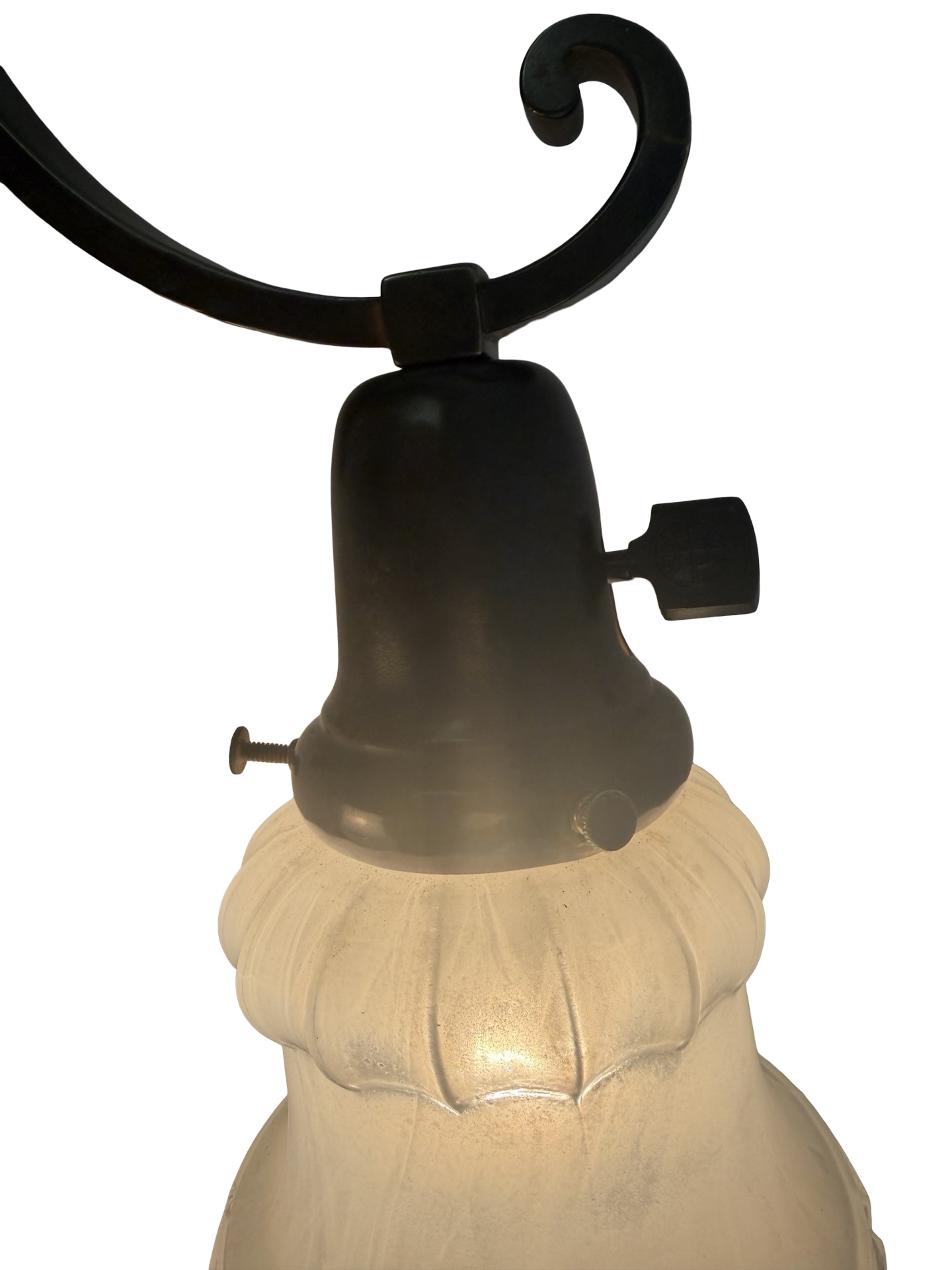 VL1338 Antique c1915 Cast Bronze Monumental Double Sconce Converted Gas Restored - Image 6