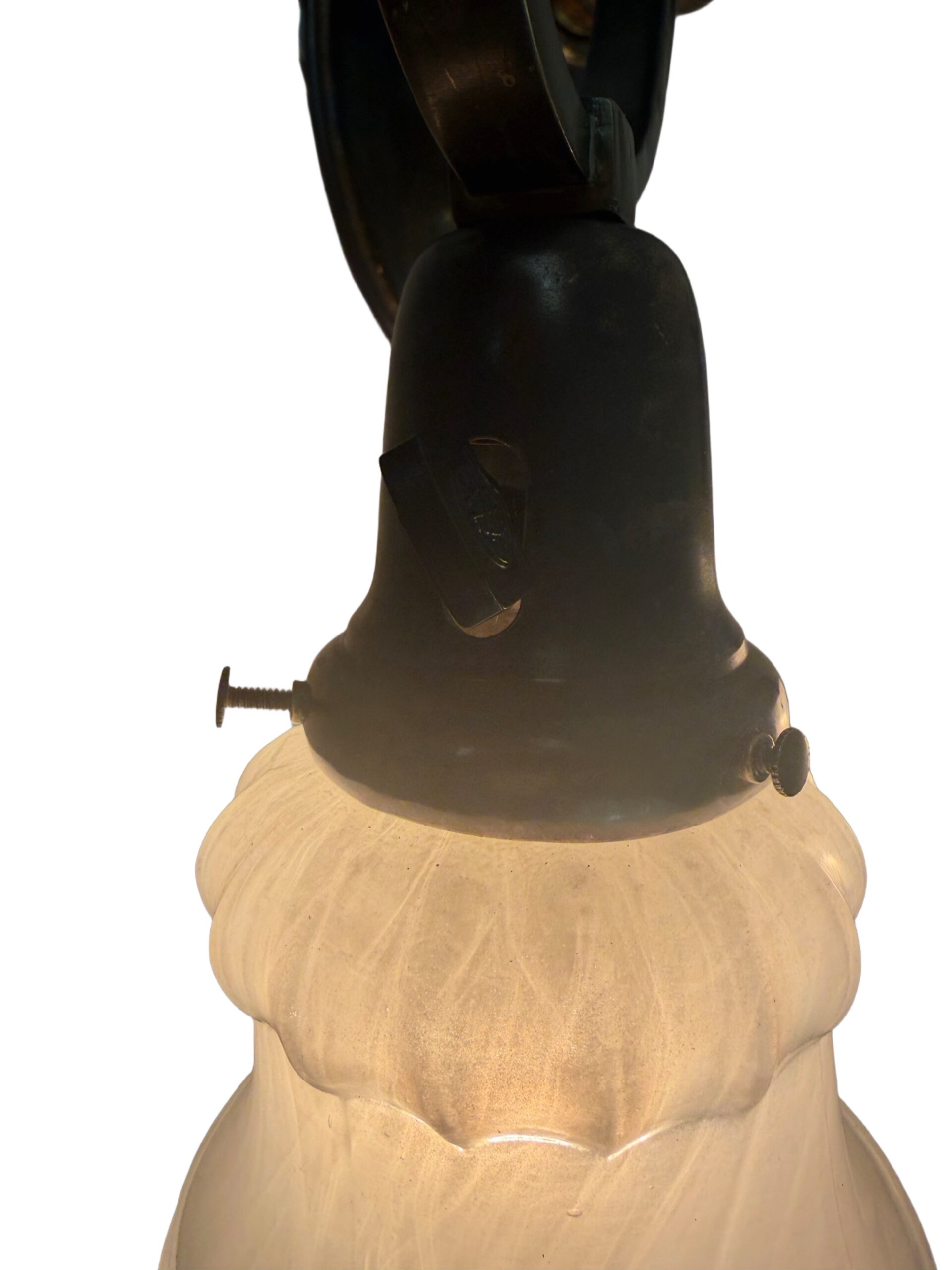 VL1338 Antique c1915 Cast Bronze Monumental Double Sconce Converted Gas Restored - Image 5