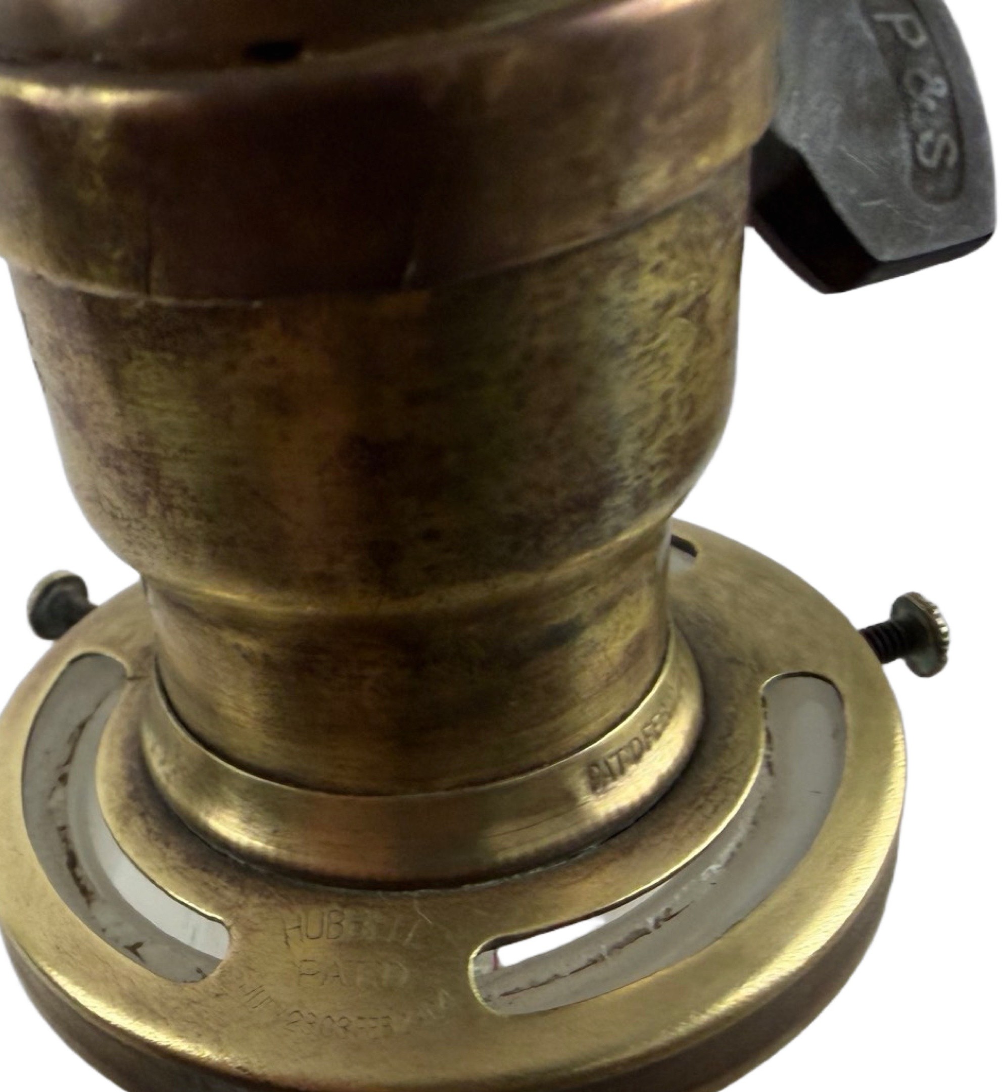 VL1343 Antique Vintage c1904 Brass Pendant Clambroth Sheffield Shade Restored - Image 5