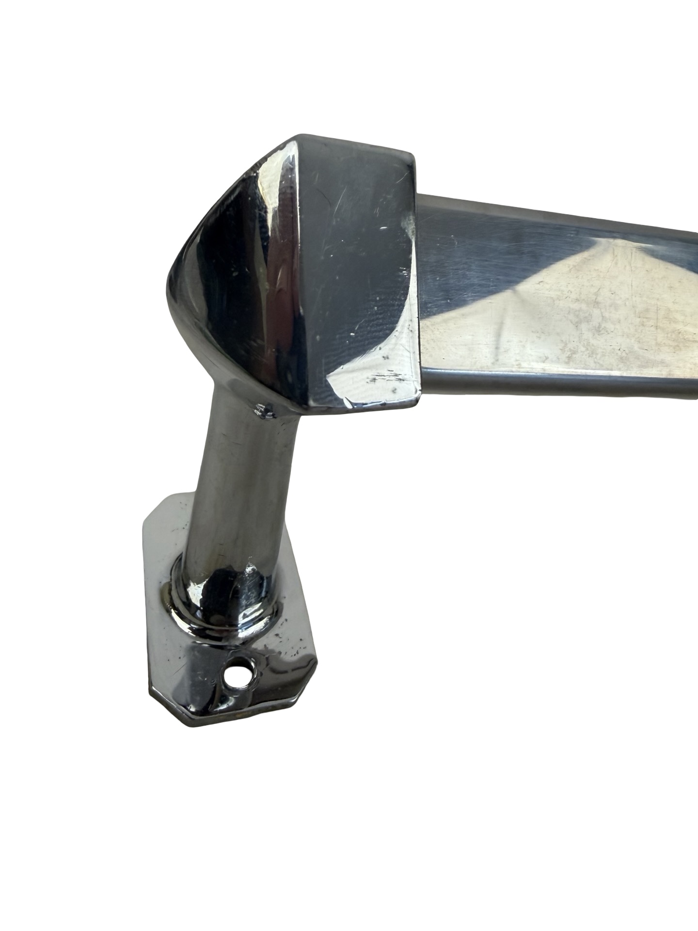 VBP1103 Vintage Machine Age c1940 Retro Mid Century Chrome Towel Bar Chrome Ends - Image 2