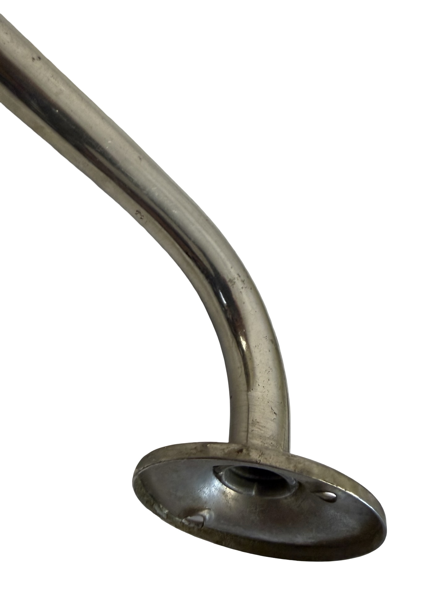 VBP1105 Antique c1910 One-Piece Nickel Plated Brass Towel Bar 32 in. Oversized - Image 6