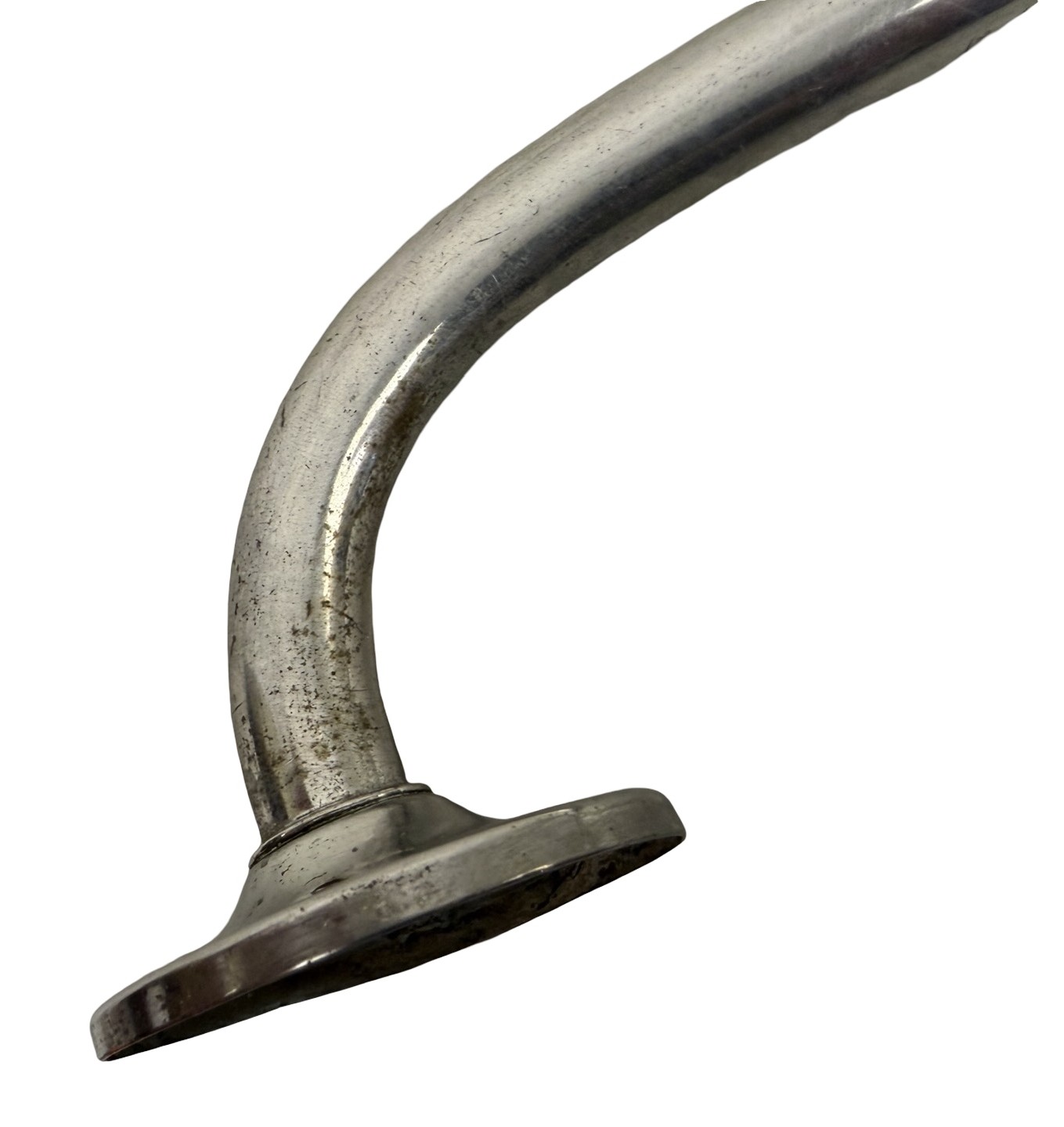 VBP1105 Antique c1910 One-Piece Nickel Plated Brass Towel Bar 32 in. Oversized - Image 5