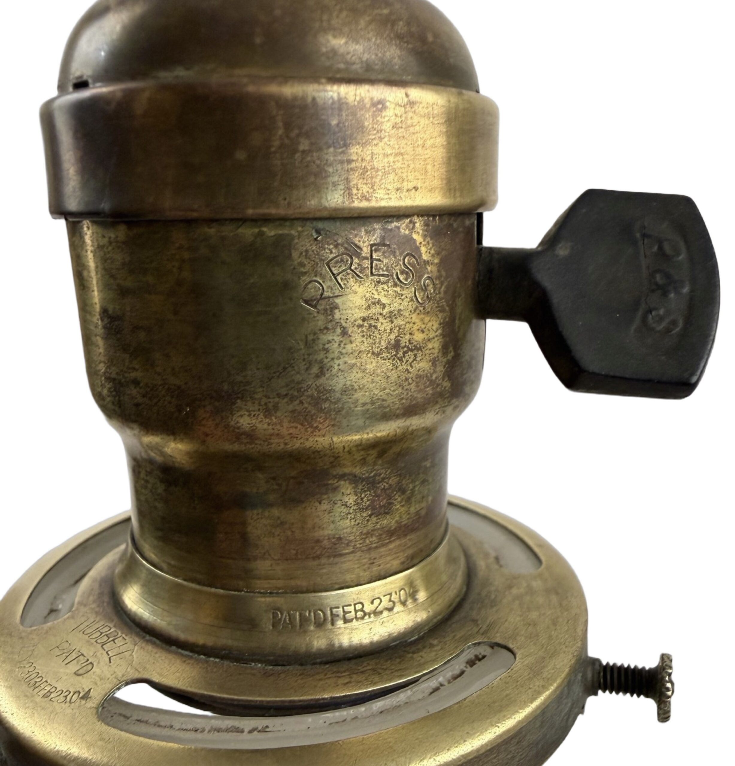 VL1343 Antique Vintage c1904 Brass Pendant Clambroth Sheffield Shade Restored - Image 4