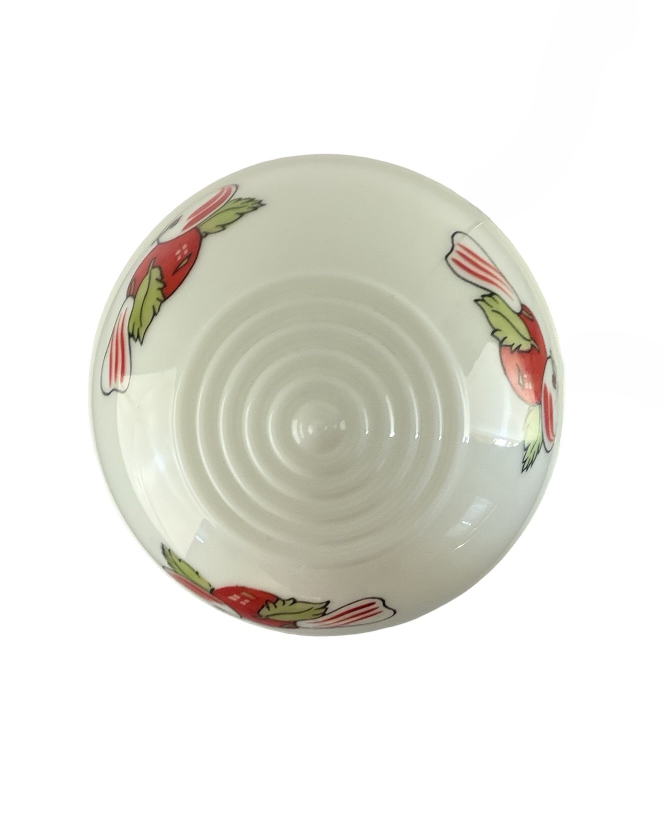 VL1328 Vintage c1930s Retro Chrome Ceiling Light Milk Glass Shade Fruit Restored - Image 3