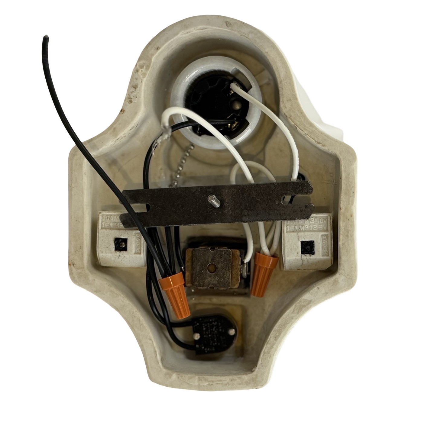 VL1334 Antique c1920s Art Deco Porcelain Sconce with Night Light RARE Restored - Image 7