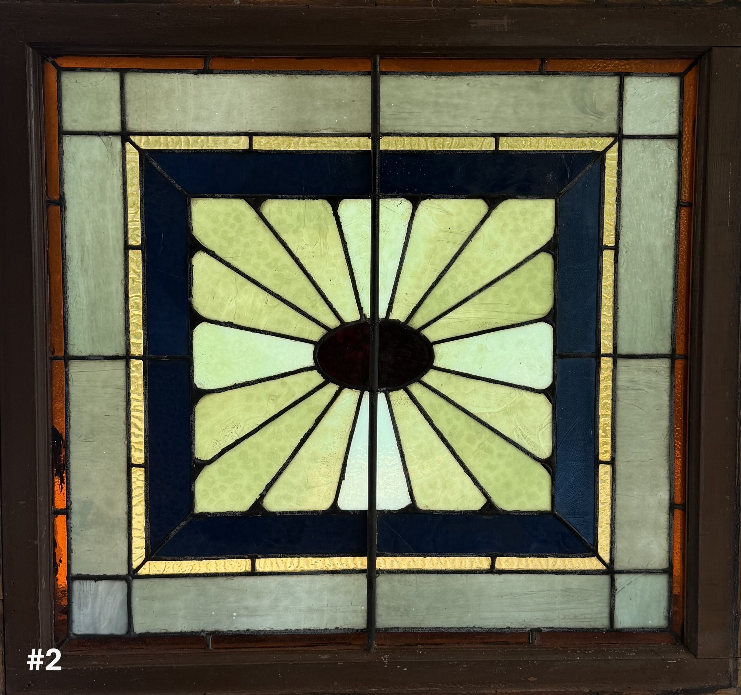 AG1098 Antique Aesthetic Era Victorian c1880 Stained Glass Window Restored - Image 5