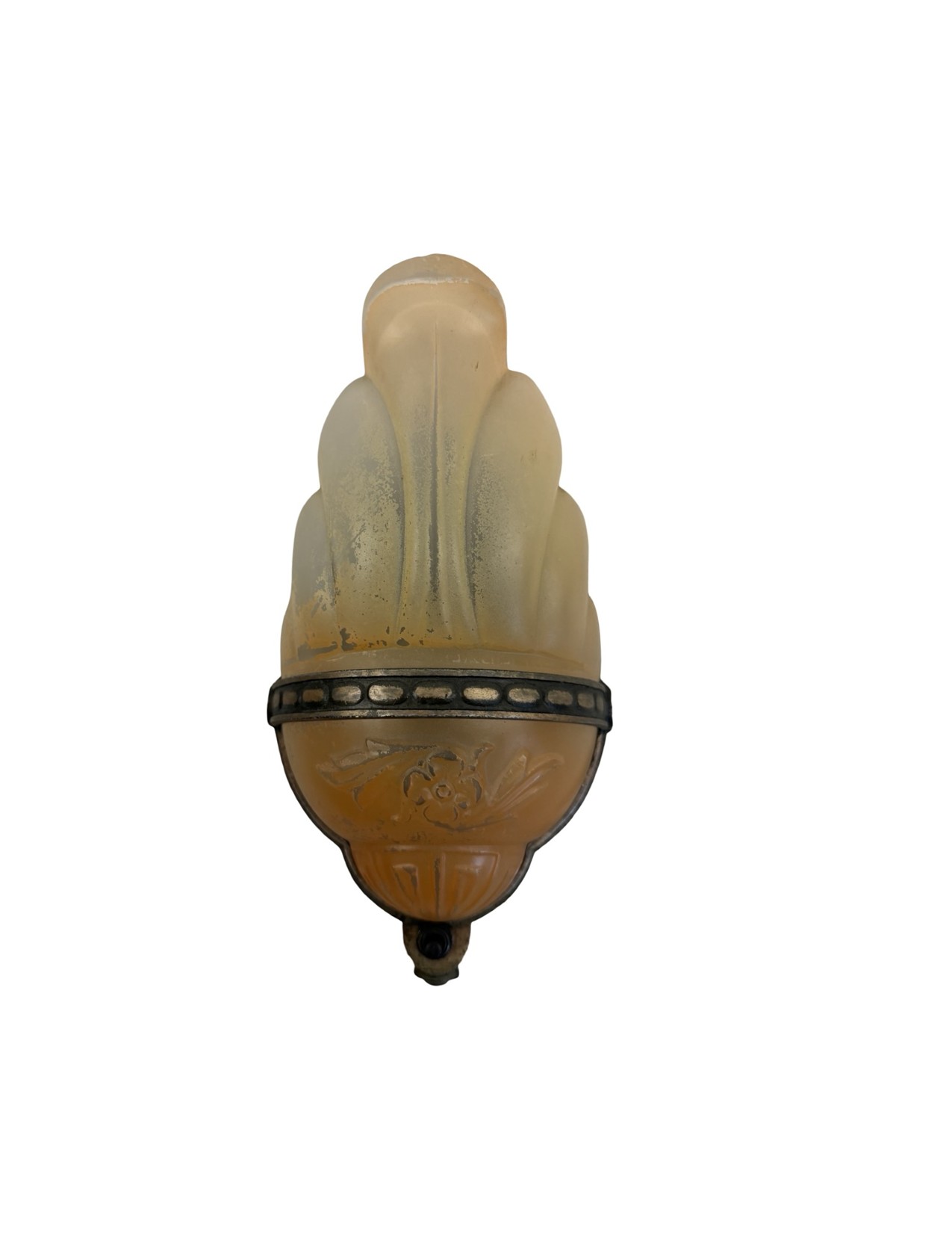 VL1366 Vintage c1930 Lincoln Art Deco Slip Shade Sconce RARE Restored