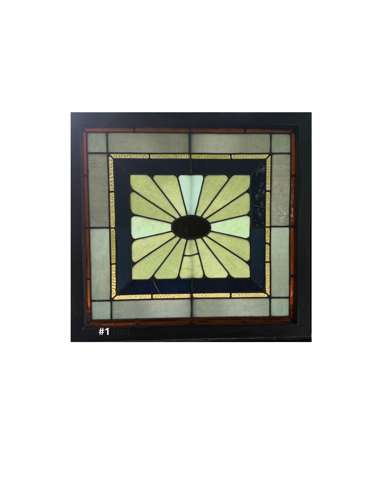 AG1098 Antique Aesthetic Era Victorian c1880 Stained Glass Window Restored