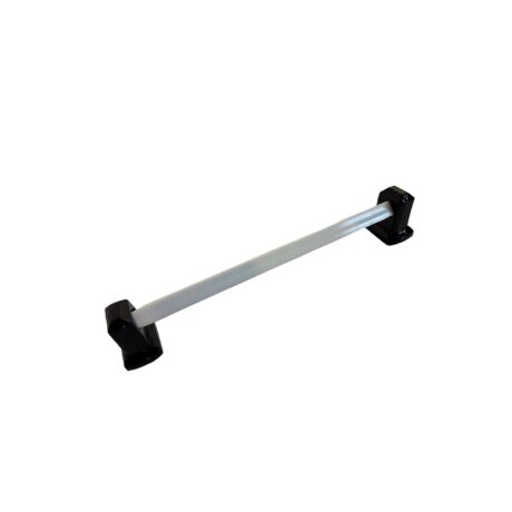 VBP1110 Vintage Art Deco c1930 20” Towel Bar Black Porcelain Milk Glass Restored