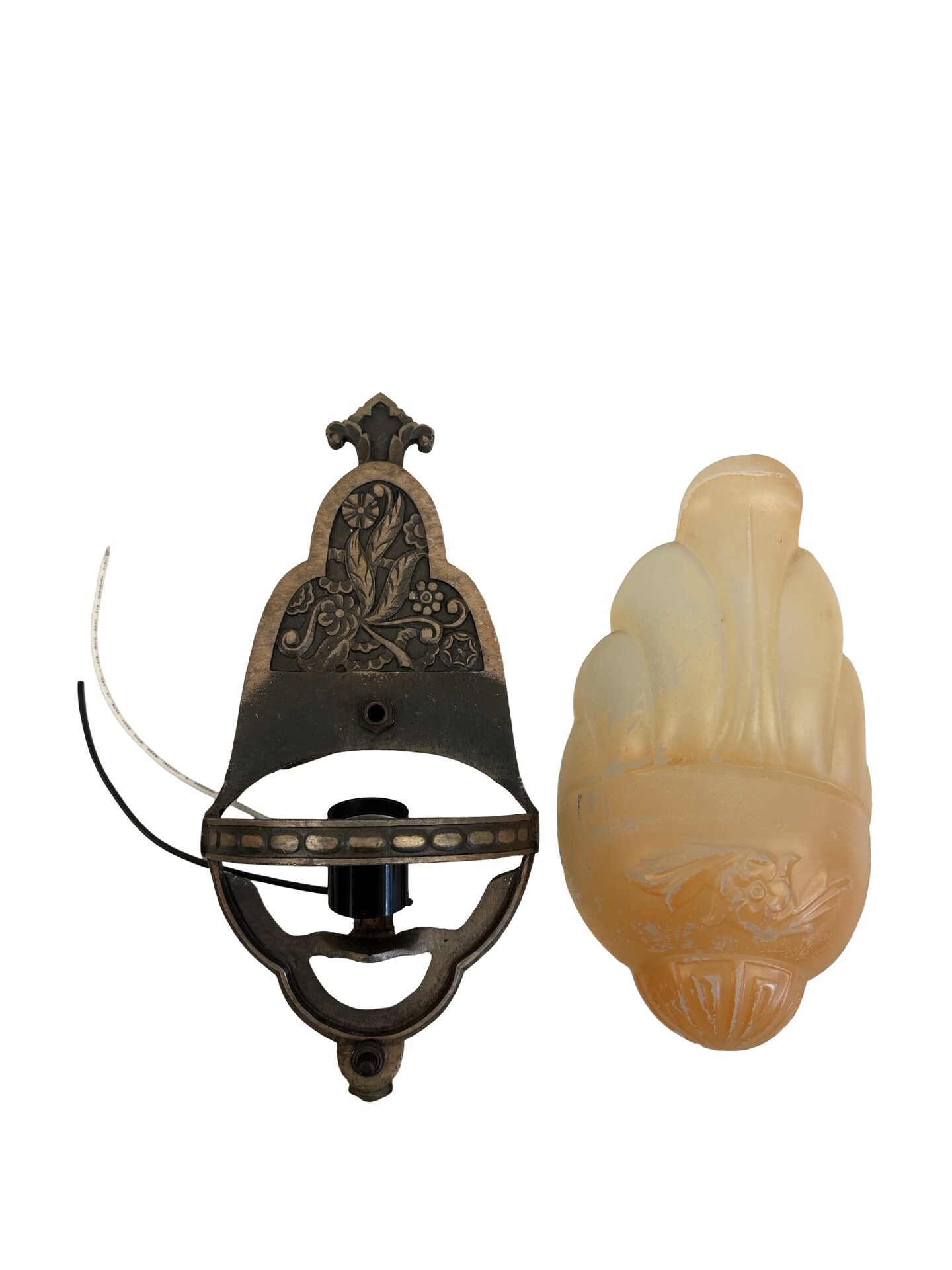 VL1366 Vintage c1930 Lincoln Art Deco Slip Shade Sconce RARE Restored - Image 7