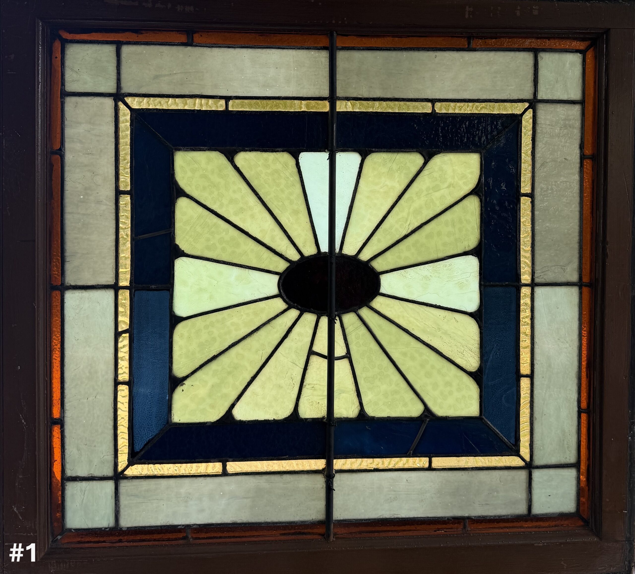 AG1098 Antique Aesthetic Era Victorian c1880 Stained Glass Window Restored - Image 2