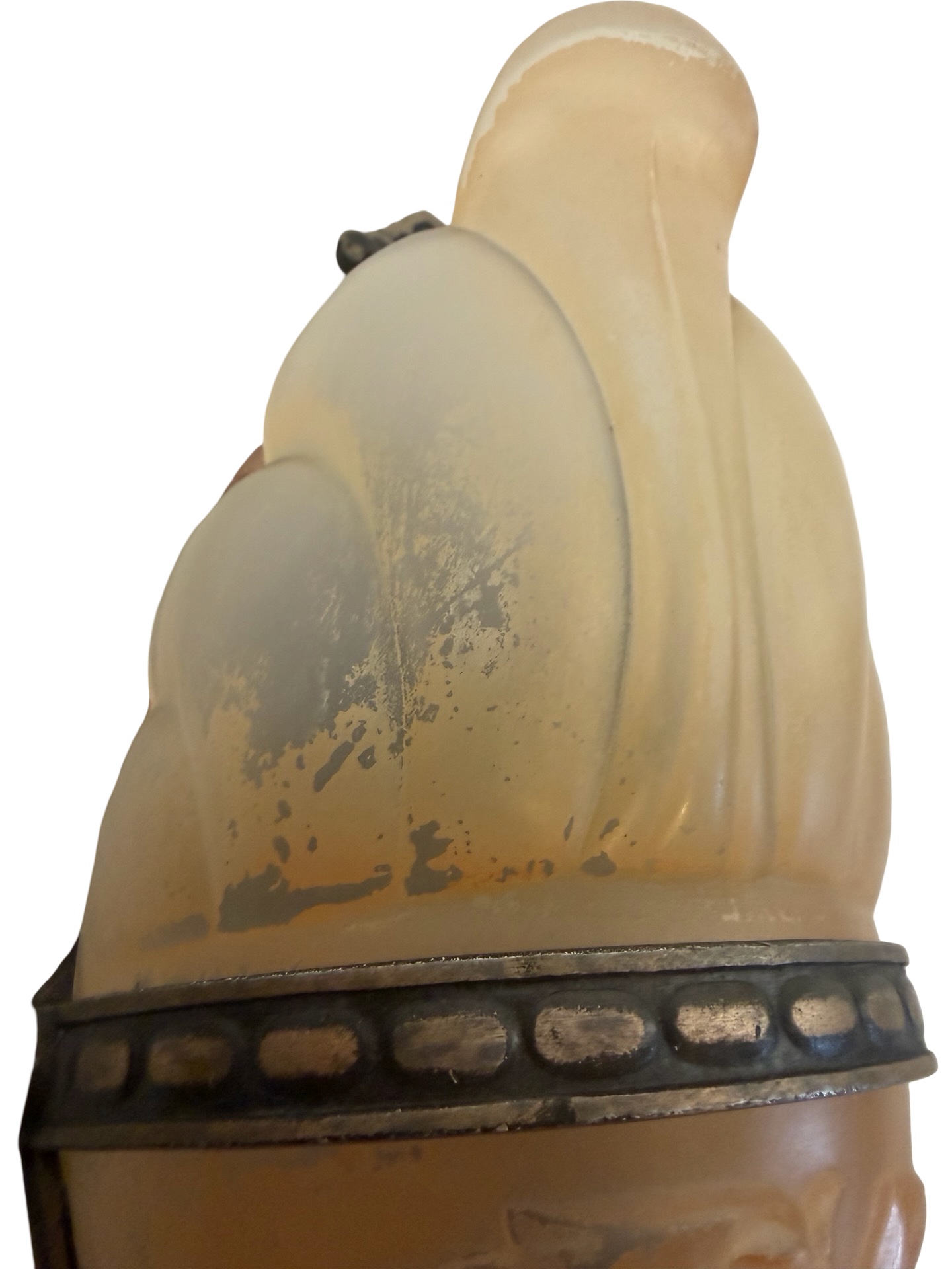 VL1366 Vintage c1930 Lincoln Art Deco Slip Shade Sconce RARE Restored - Image 9