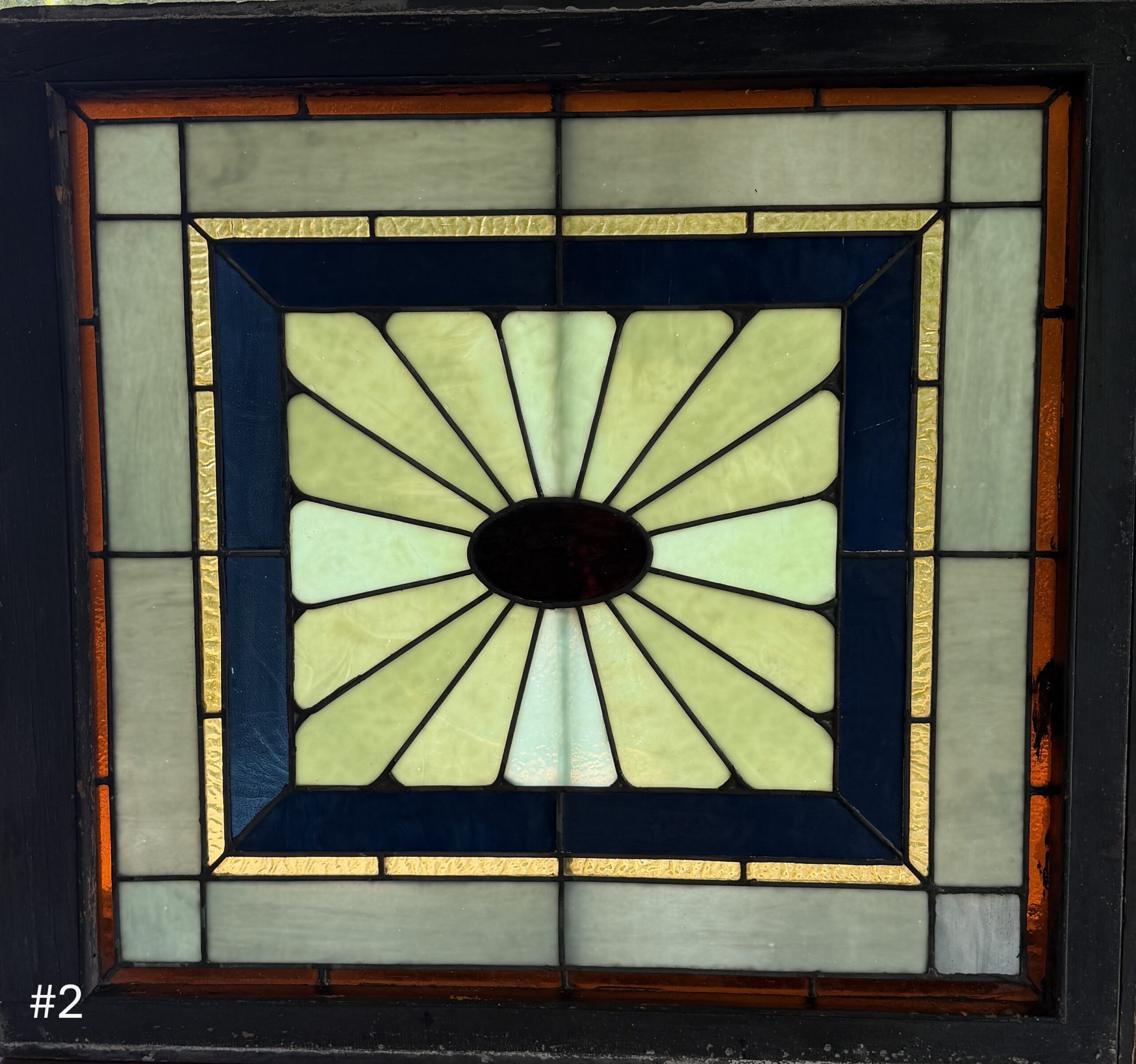 AG1098 Antique Aesthetic Era Victorian c1880 Stained Glass Window Restored - Image 4
