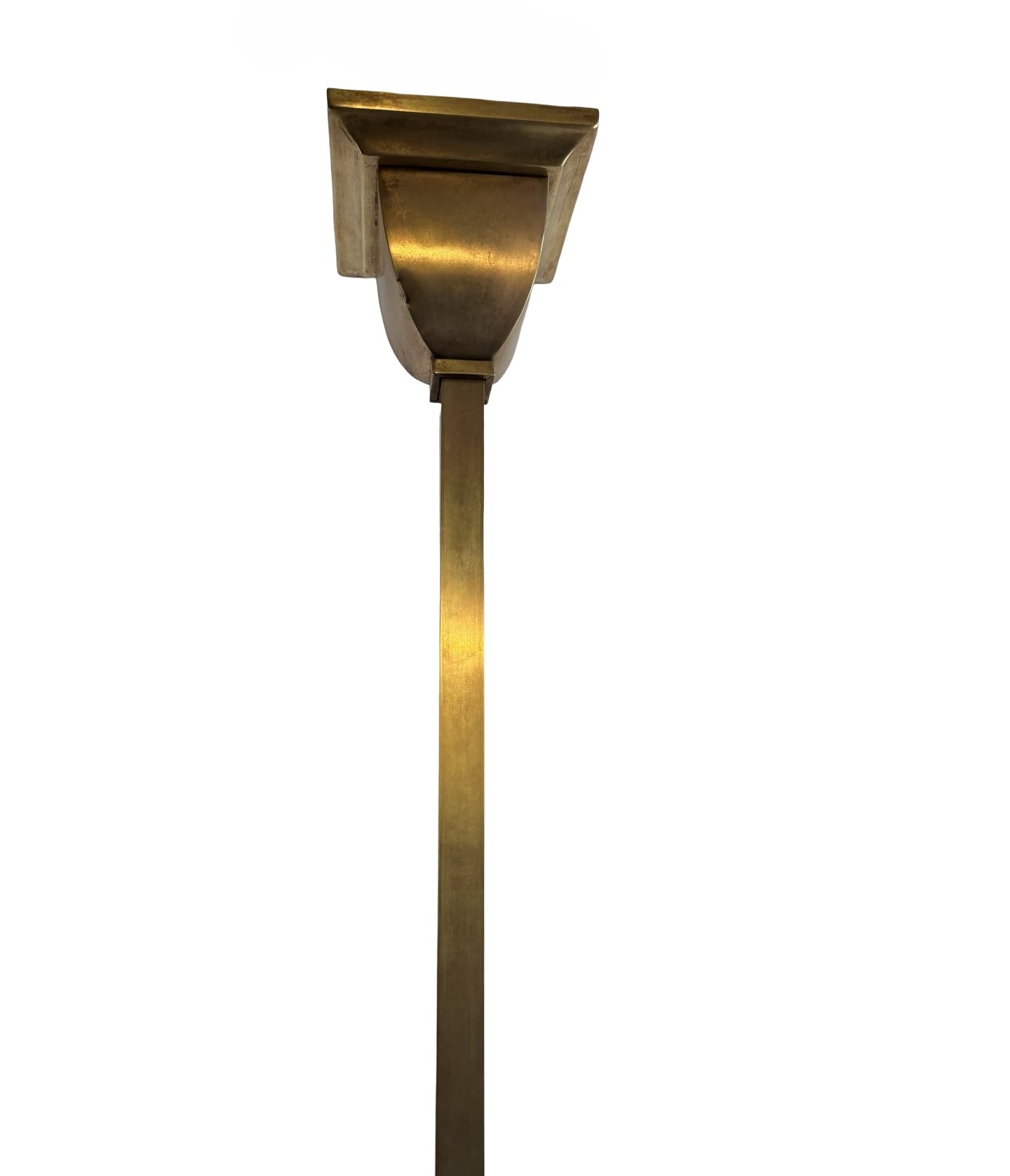 VL1345 Antique Vintage c1904 Craftsman Mission Brass 4-Arm Chandelier Restored - Image 6