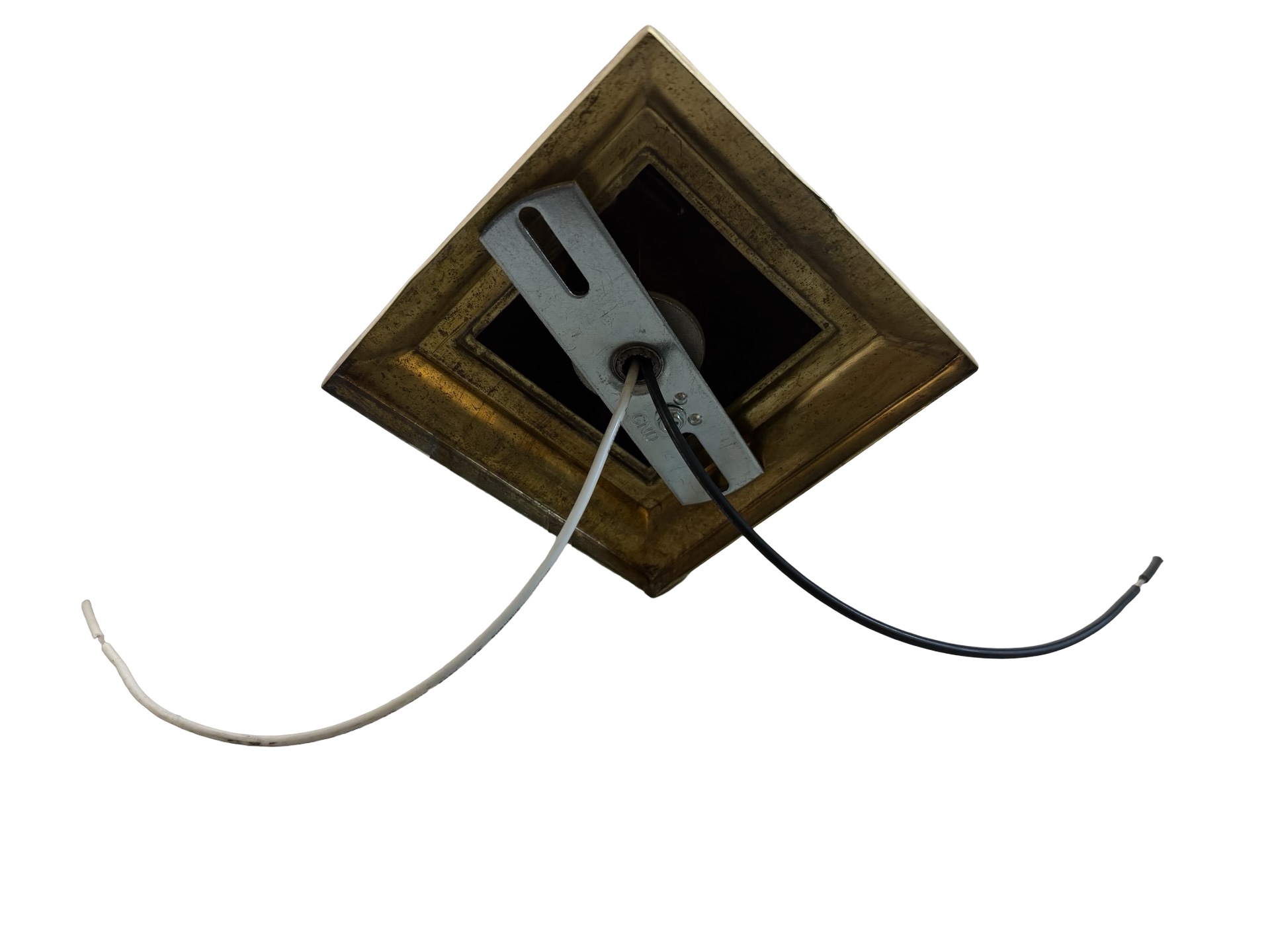 VL1345 Antique Vintage c1904 Craftsman Mission Brass 4-Arm Chandelier Restored - Image 7