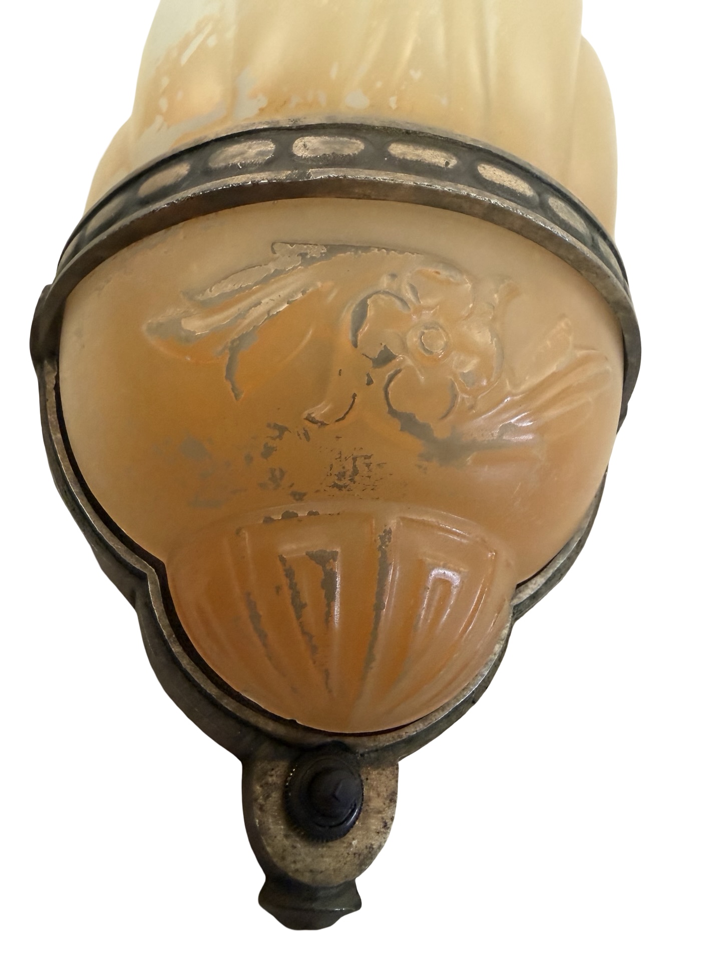 VL1366 Vintage c1930 Lincoln Art Deco Slip Shade Sconce RARE Restored - Image 8