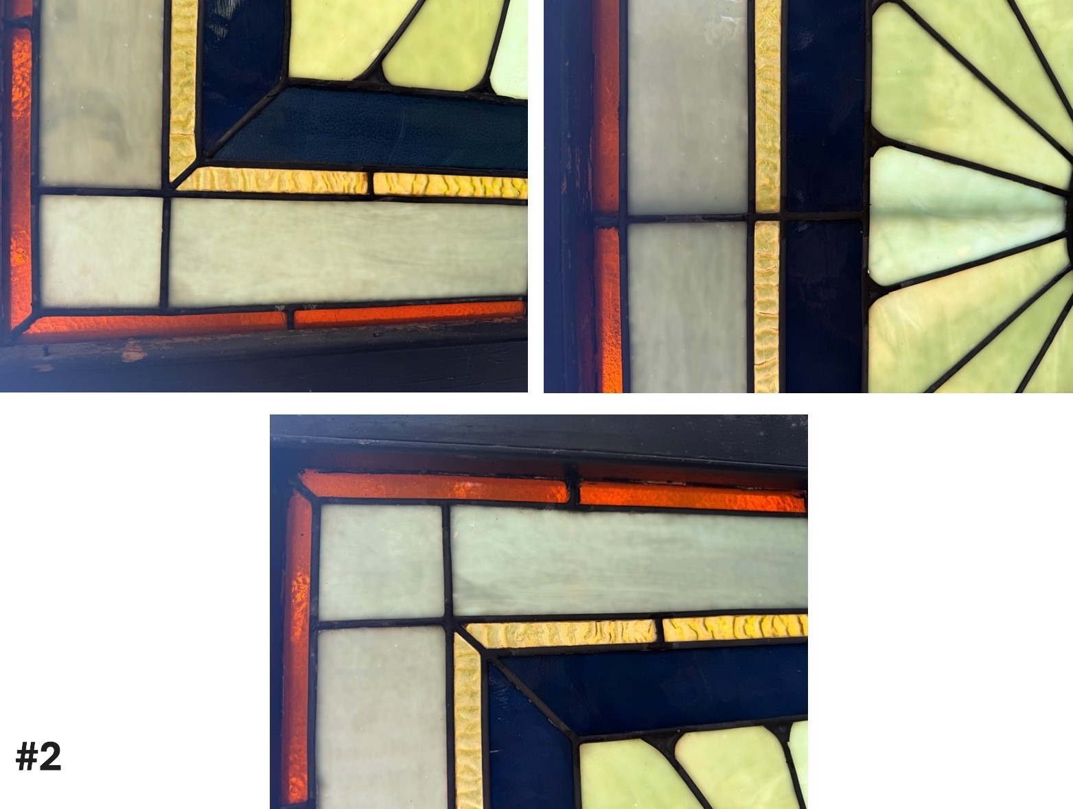 AG1098 Antique Aesthetic Era Victorian c1880 Stained Glass Window Restored - Image 6