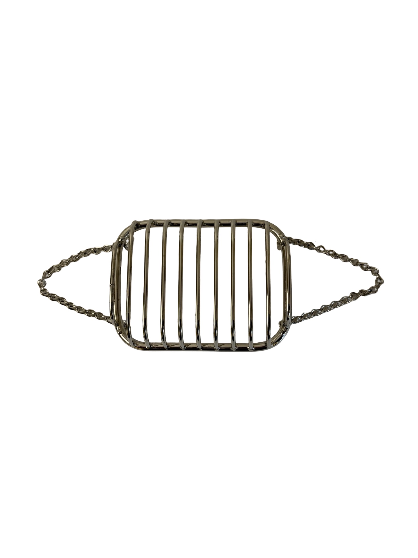 VBP1116 Antique c1910 Nickel Plated Soap Dish Chains for Wall Spigots Restored - Image 4