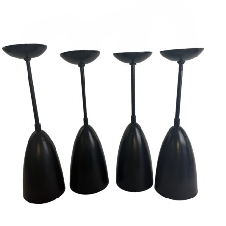 VL1404 Set of 4 Vintage c1950s/1960s Mid Century Modern Cone Pendants Restored