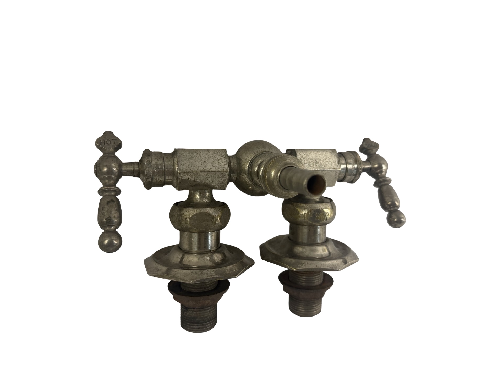 VP1009 Antique c1920s Brass Deck Mount A.Y. McDonald Fuller Ball Faucet