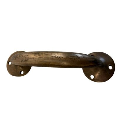 AH1052 Antique c1900 Heavy 7 1/2” Brass Bronze Door Drawer Pull Restored