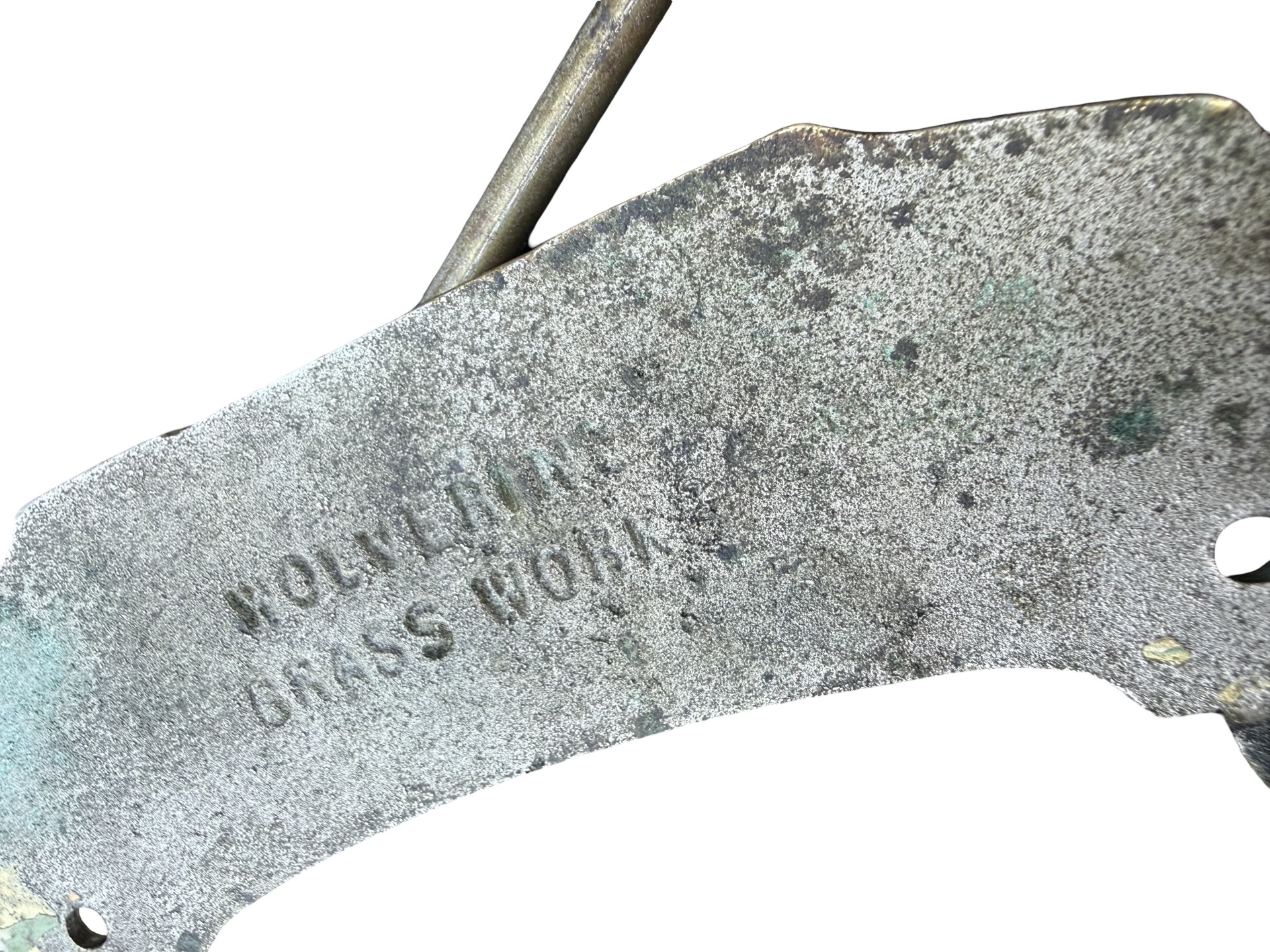 VBP1125 Antique c1910 Wolverine Brass Toilet Paper Holder Advertising Restored - Image 2