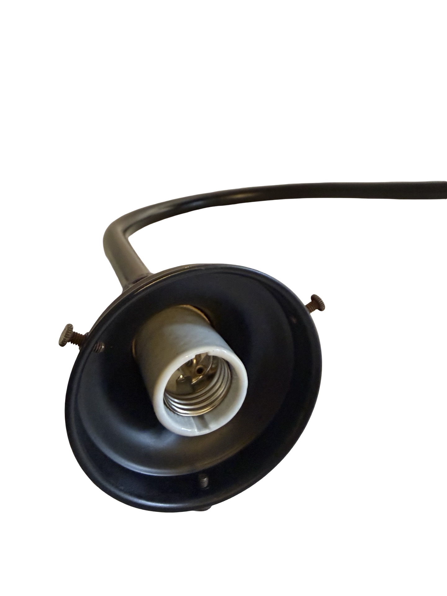 VL1406 Antique c1915 Gooseneck Arm Sconce Barn Garage Light 5in Prismatic Globe - Image 9
