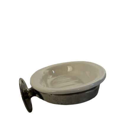 VBP1122 Antique c1908 JL Mott Nickel Plated Wall Mount Soap Dish Holder Restored