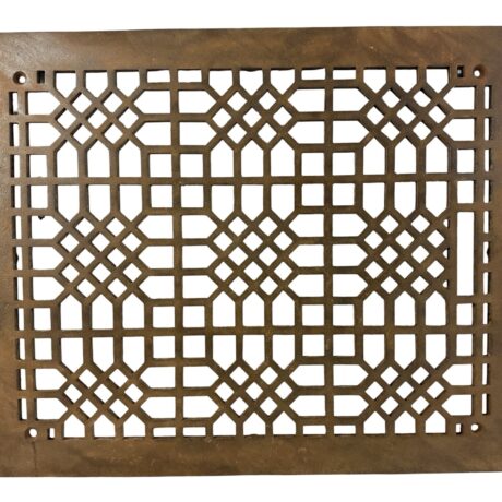 AC1015 Antique c1900 Cast Iron Grate 20 x 16 Cold Air Return Grate Vent MINT