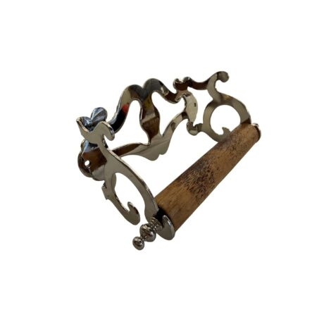 VBP1128 Antique c1910 WIL WEAR Nickel Plated Brass Toilet Paper Holder Restored