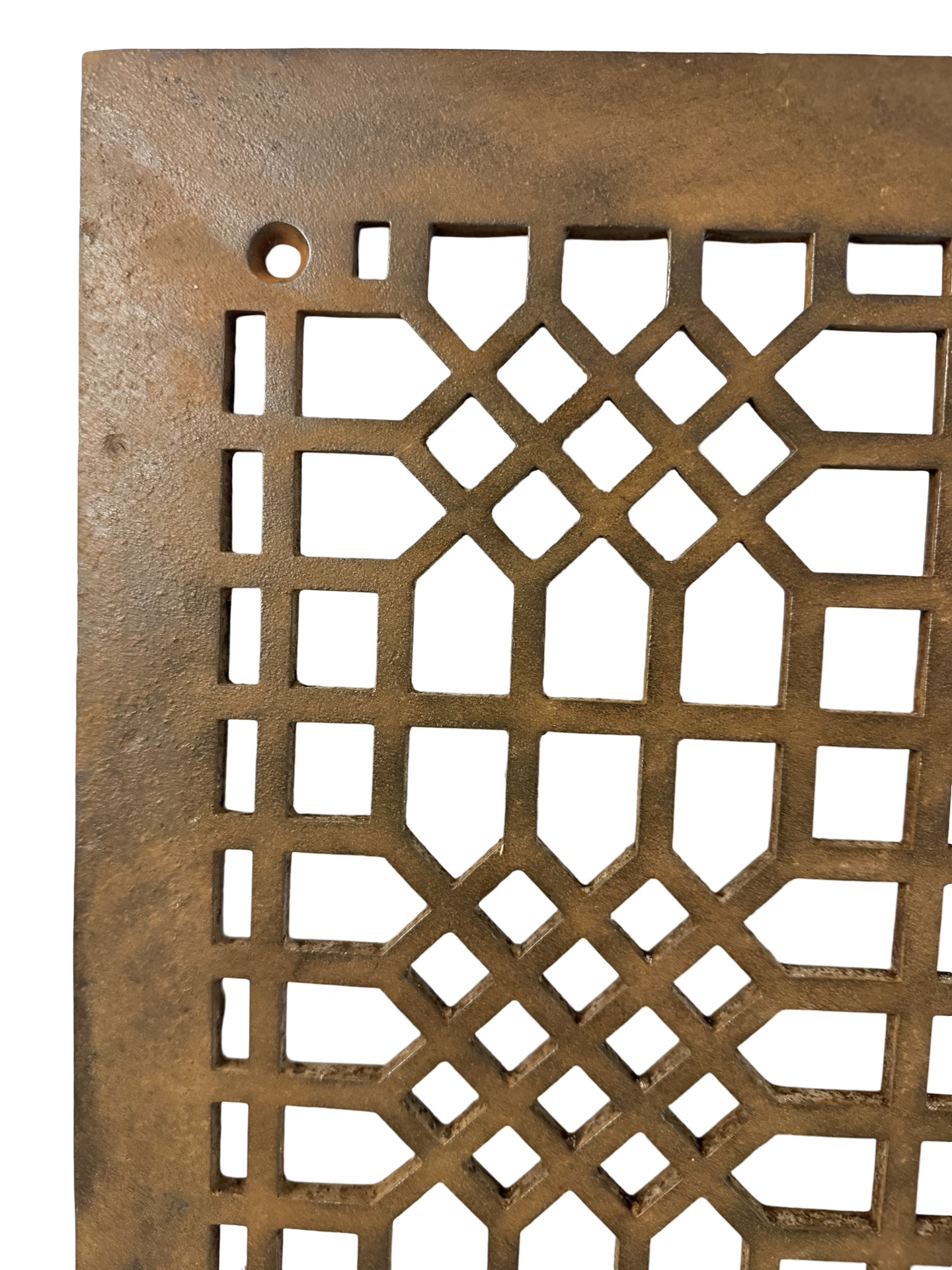 AC1015 Antique c1900 Cast Iron Grate 20 x 16 Cold Air Return Grate Vent MINT - Image 2